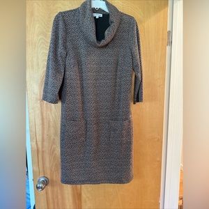 NORTHSTYLE Size S brown Cowl Neck Dress with Front Pockets